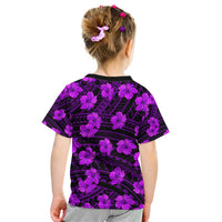 Polynesian Pride Hawaii Style With Hibiscus Kid T Shirt Purple LT9 - Polynesian Pride