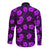 Polynesian Pride Hawaii Style With Hibiscus Long Sleeve Button Shirt Purple LT9 - Polynesian Pride