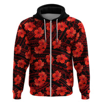 Polynesian Pride Hawaii Style With Hibiscus Hoodie Red LT9 - Polynesian Pride