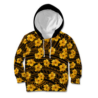 Polynesian Pride Hawaii Style With Hibiscus Kid Hoodie Yellow LT9 Hoodie Yellow - Polynesian Pride