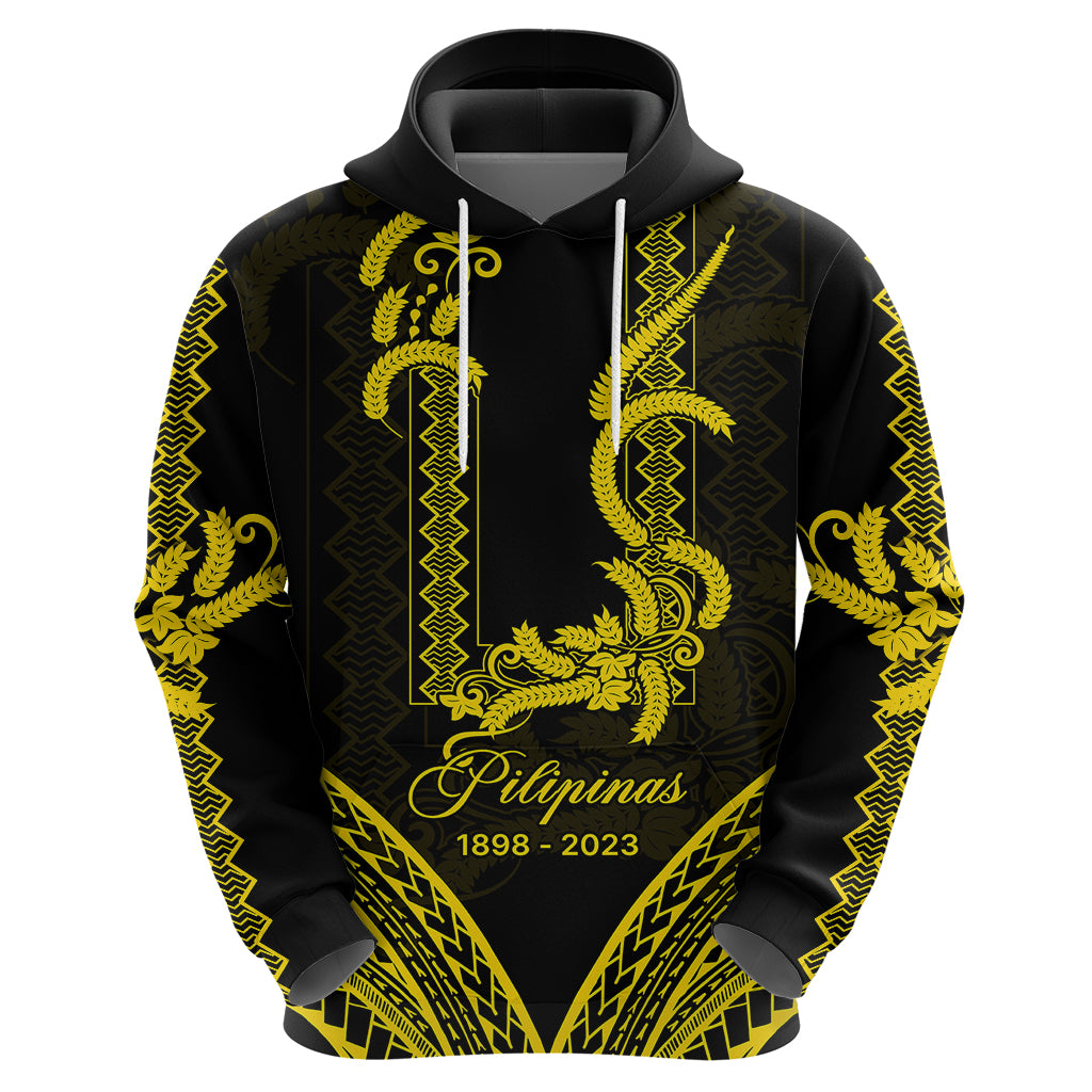 Philippines Independence Day Hoodie Pechera With Side Barong Patterns LT9 - Polynesian Pride