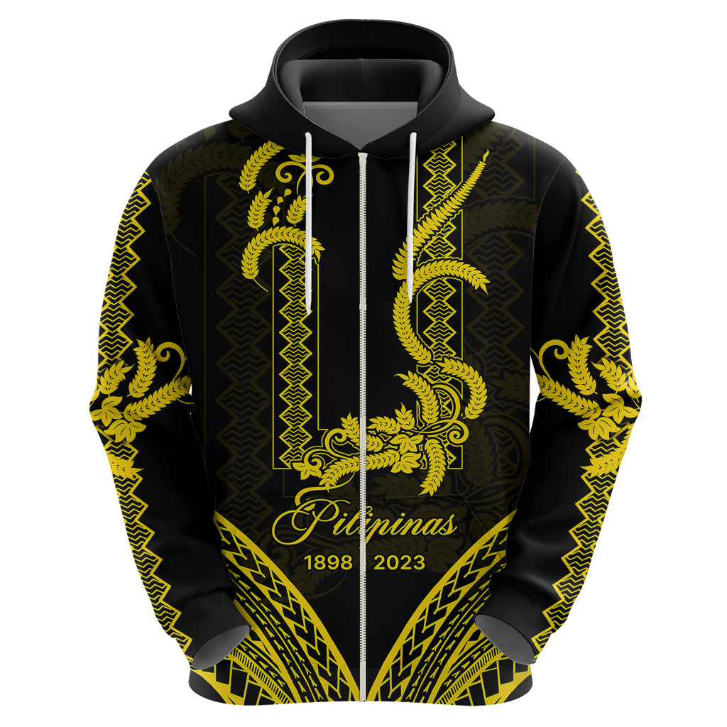 Philippines Independence Day Hoodie Pechera With Side Barong Patterns LT9 - Polynesian Pride