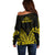 Personalised Philippines Independence Day Off Shoulder Sweater Pechera With Side Barong Patterns LT9 - Polynesian Pride