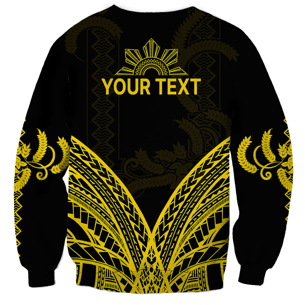 Personalised Philippines Independence Day Sweatshirt Pechera With Side Barong Patterns LT9 - Polynesian Pride