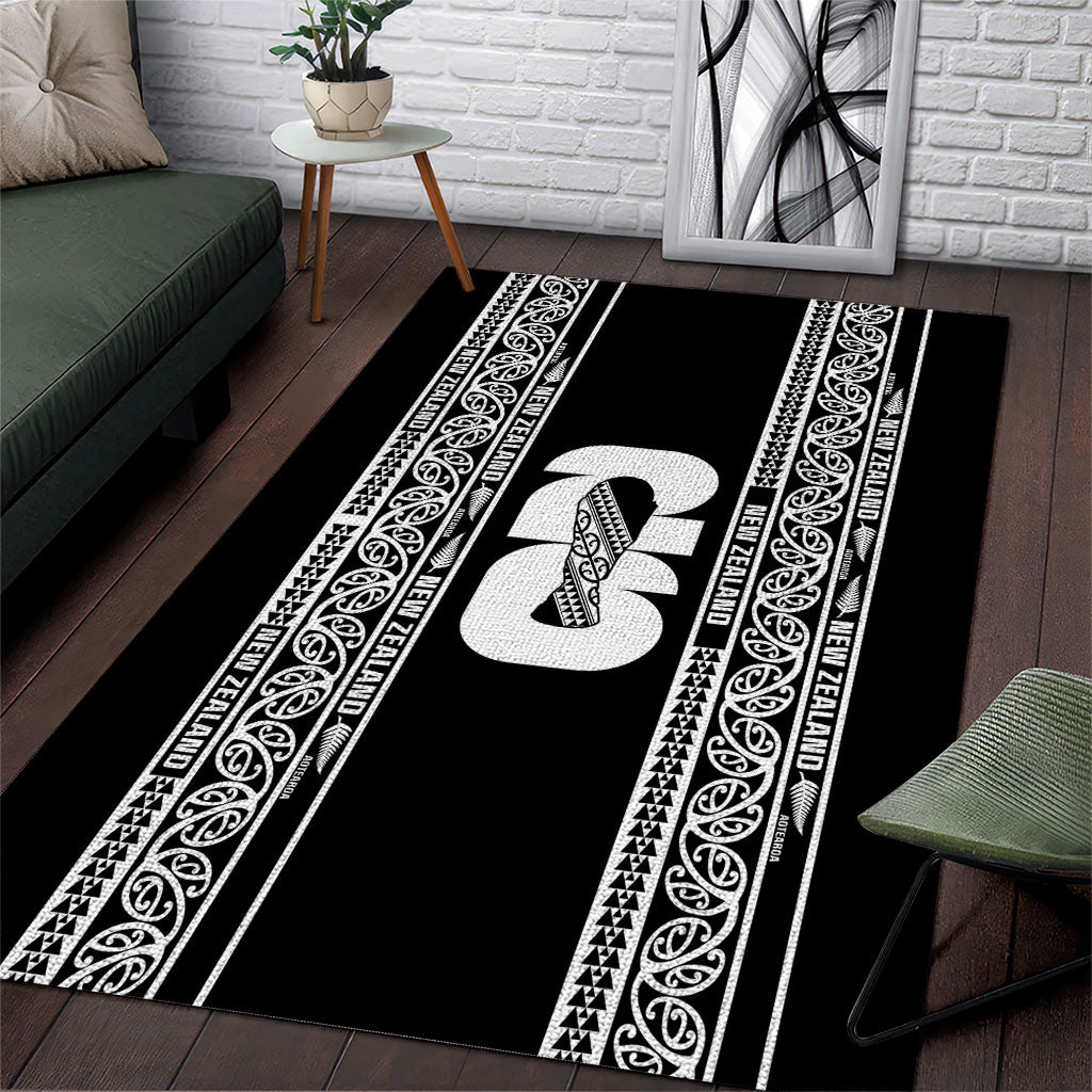 New Zealand Football White Fern Supporter Area Rug LT9 Black - Polynesian Pride