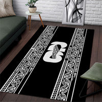 New Zealand Football White Fern Supporter Area Rug LT9 Black - Polynesian Pride
