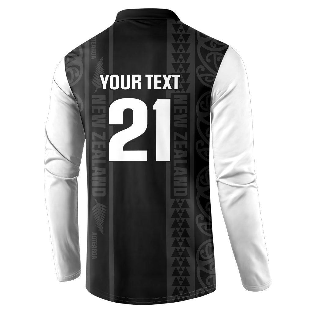 Custom New Zealand Football White Fern Supporter Button Sweatshirt LT9 - Polynesian Pride