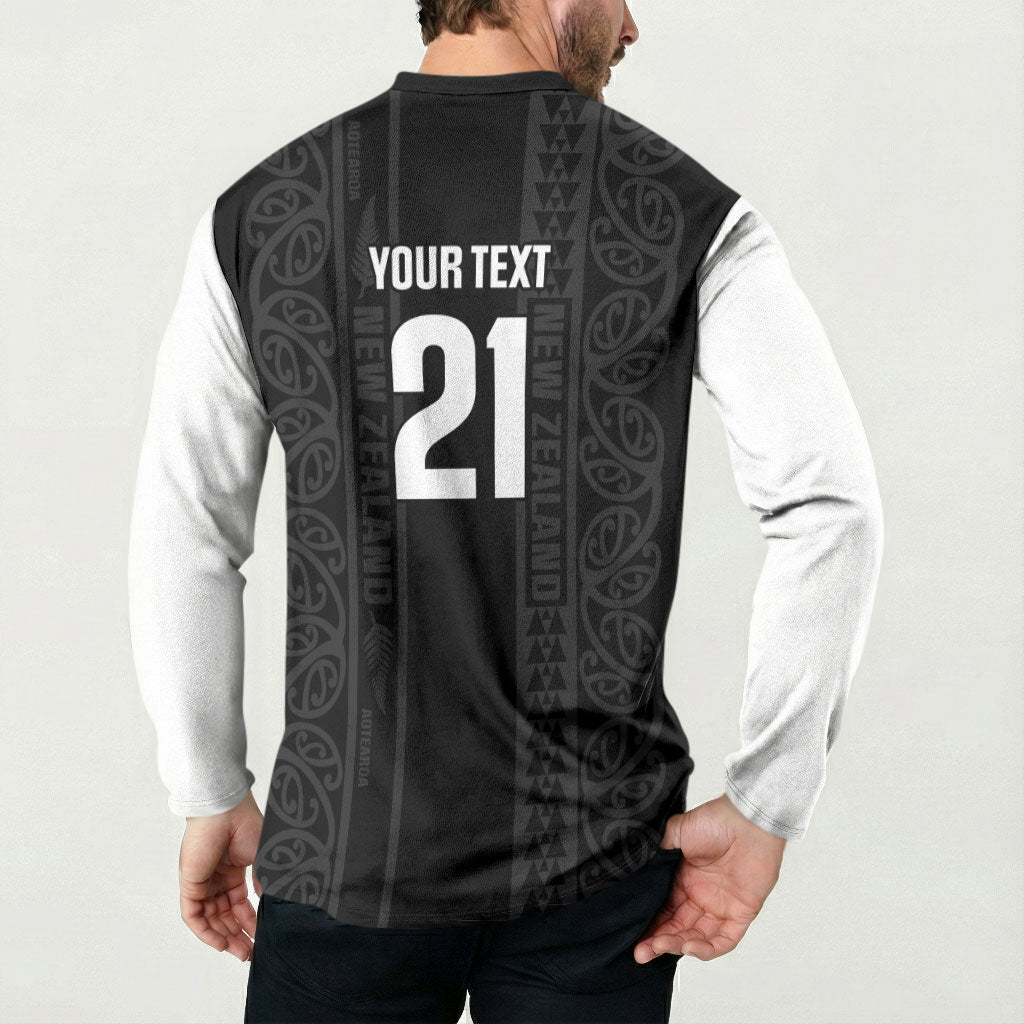 Custom New Zealand Football White Fern Supporter Button Sweatshirt LT9 - Polynesian Pride