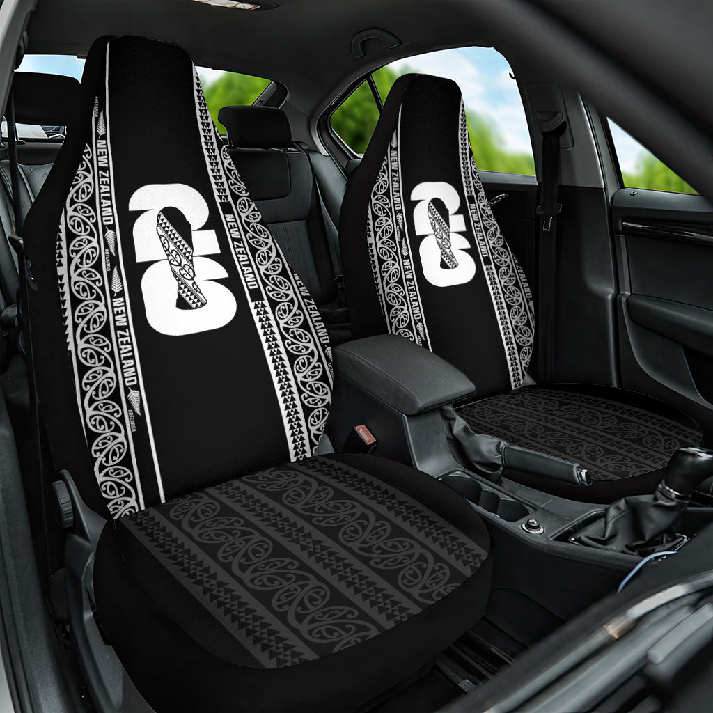 New Zealand Football White Fern Supporter Car Seat Cover LT9 One Size Black - Polynesian Pride