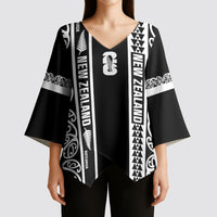 Custom New Zealand Football White Fern Supporter Kimono Sleeve Blouse LT9 - Polynesian Pride