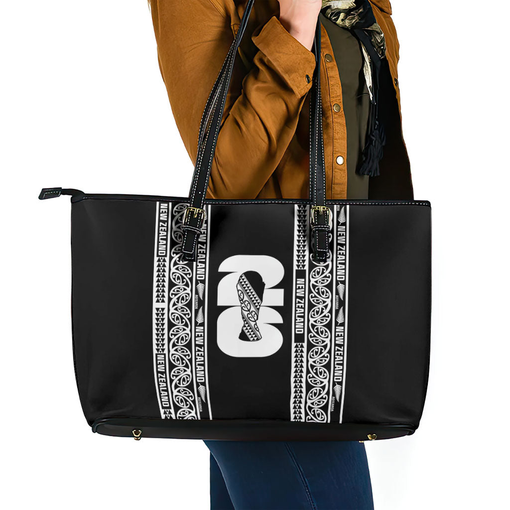 New Zealand Football White Fern Supporter Leather Tote Bag LT9 - Polynesian Pride
