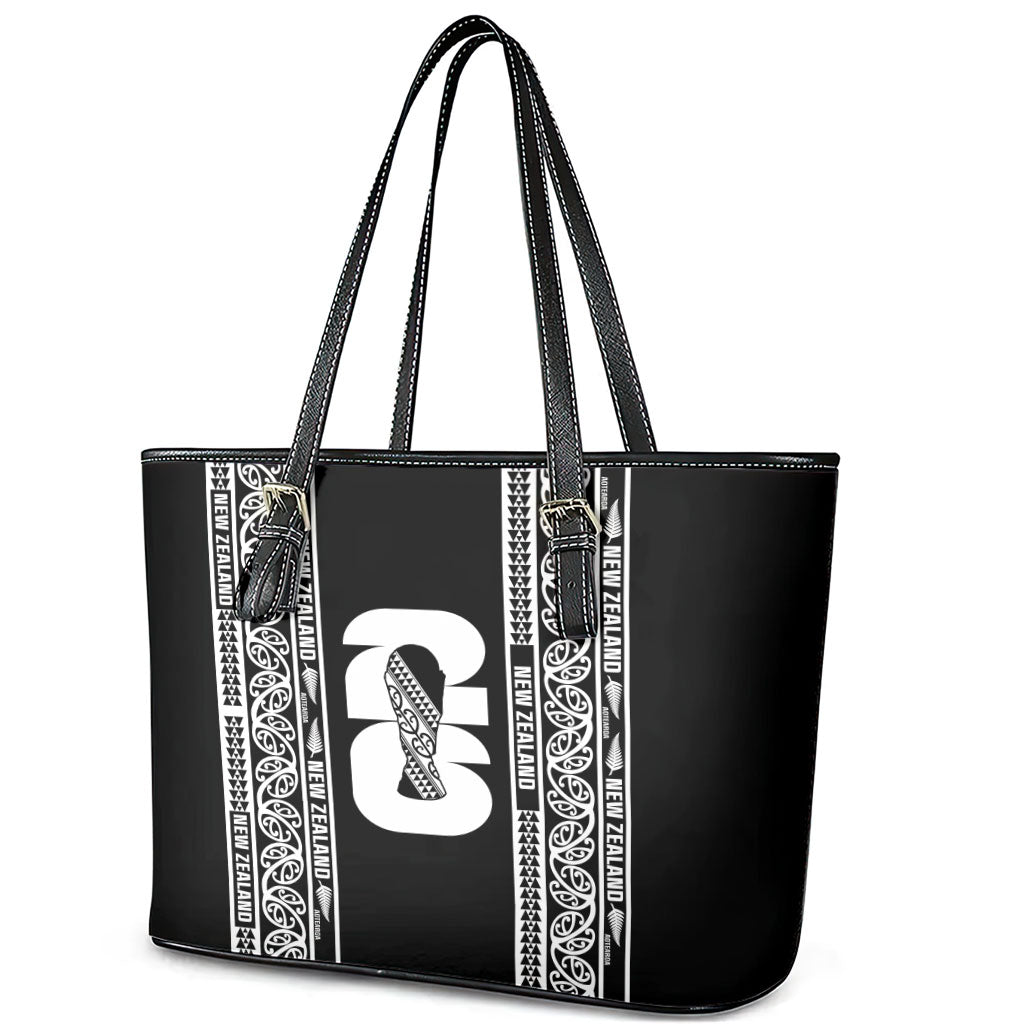 New Zealand Football White Fern Supporter Leather Tote Bag LT9 - Polynesian Pride
