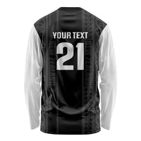Custom New Zealand Football White Fern Supporter Long Sleeve Shirt LT9 - Polynesian Pride