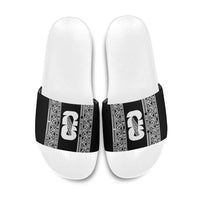 New Zealand Football White Fern Supporter Slide Sandals LT9 Black - Polynesian Pride
