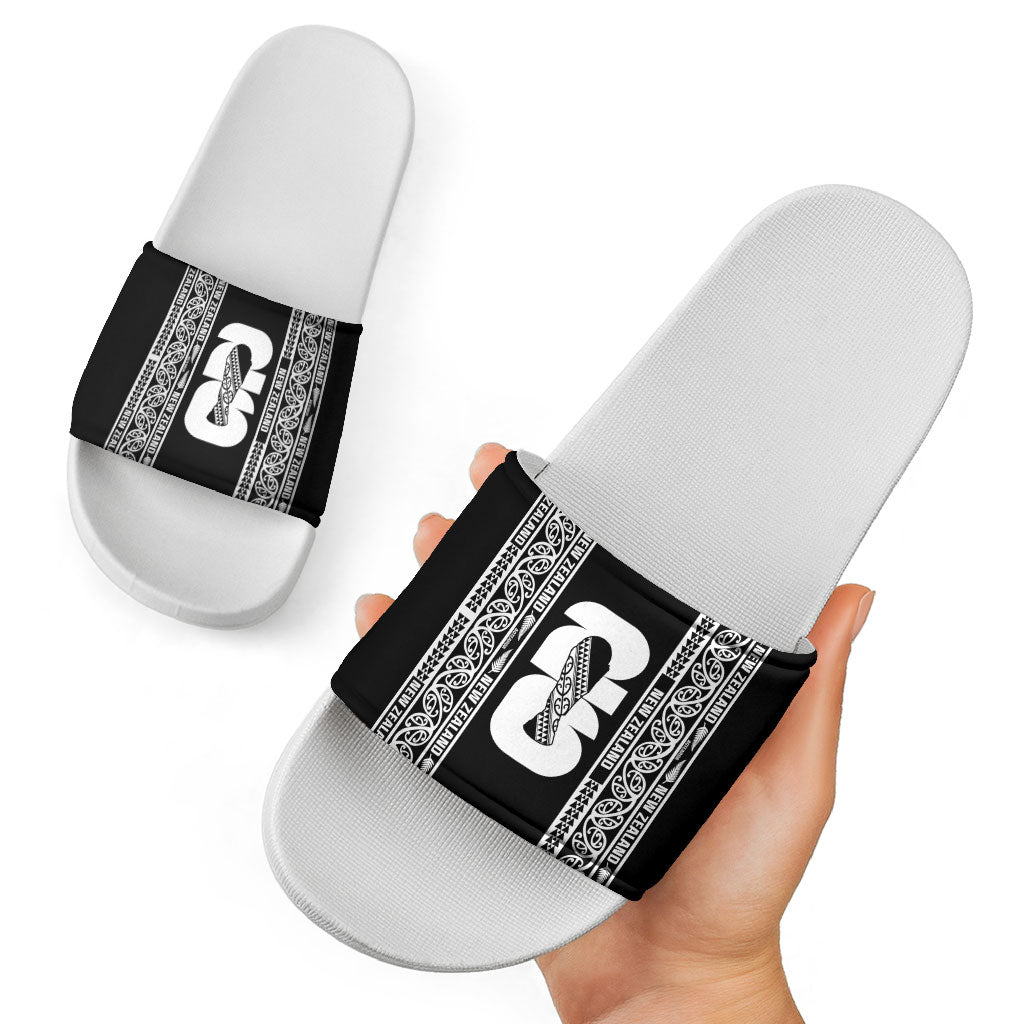 New Zealand Football White Fern Supporter Slide Sandals LT9 - Polynesian Pride