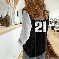 Custom New Zealand Football White Fern Supporter Women Casual Shirt LT9 - Polynesian Pride