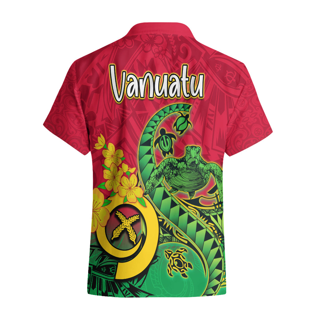 Vanuatu Islands Hawaiian Shirt Polynesian Tattoo and Sea Turtle LT9 - Polynesian Pride