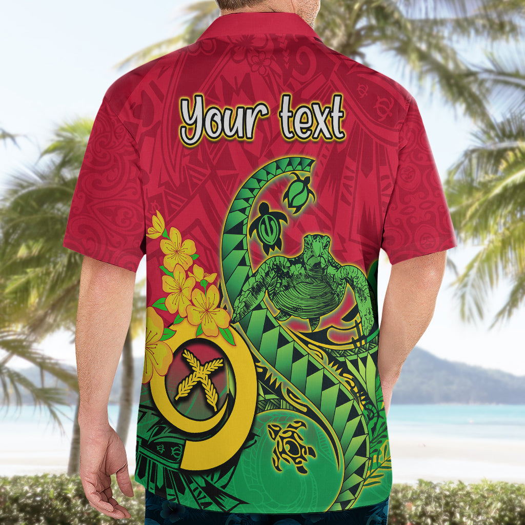 Personalised Vanuatu Islands Hawaiian Shirt Polynesian Tattoo and Sea Turtle LT9 - Polynesian Pride