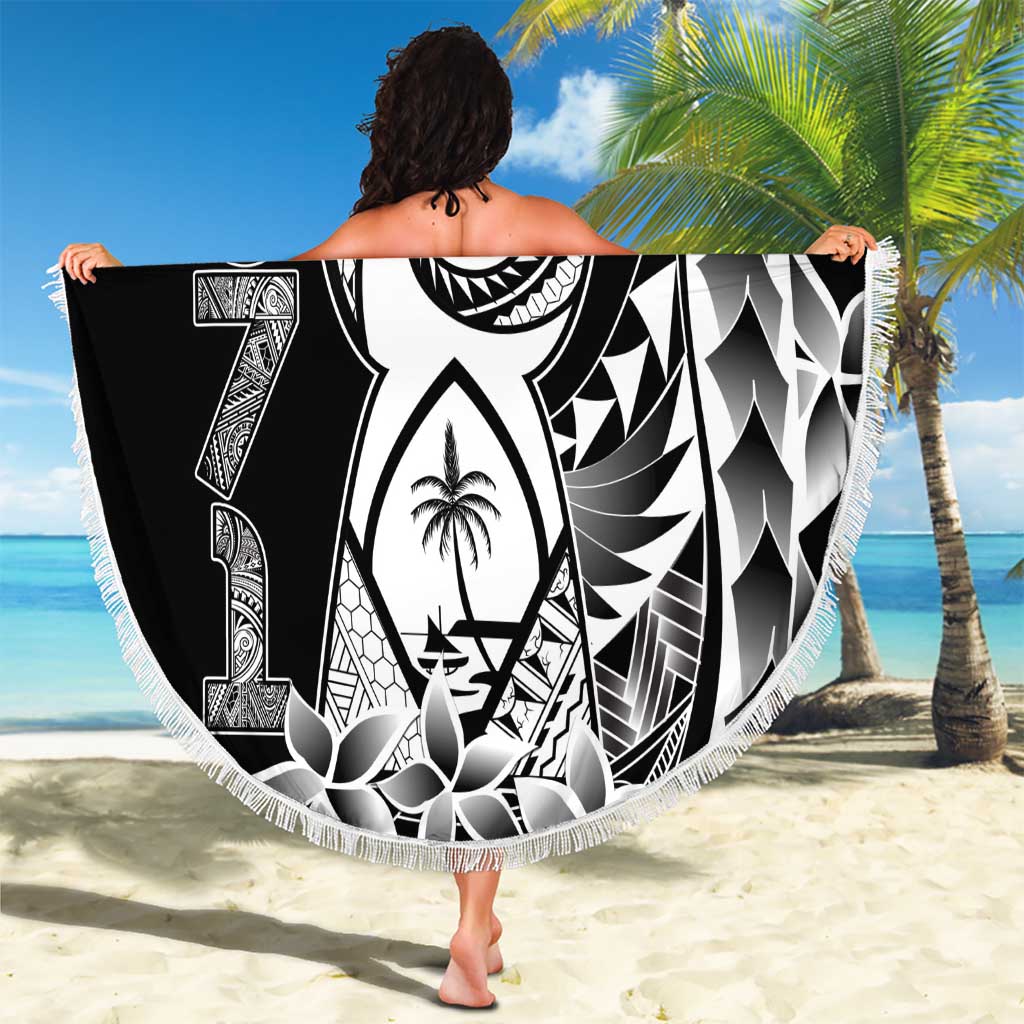 671 Guam Personalised Beach Blanket Latte Stone Tribal LT9 - Polynesian Pride