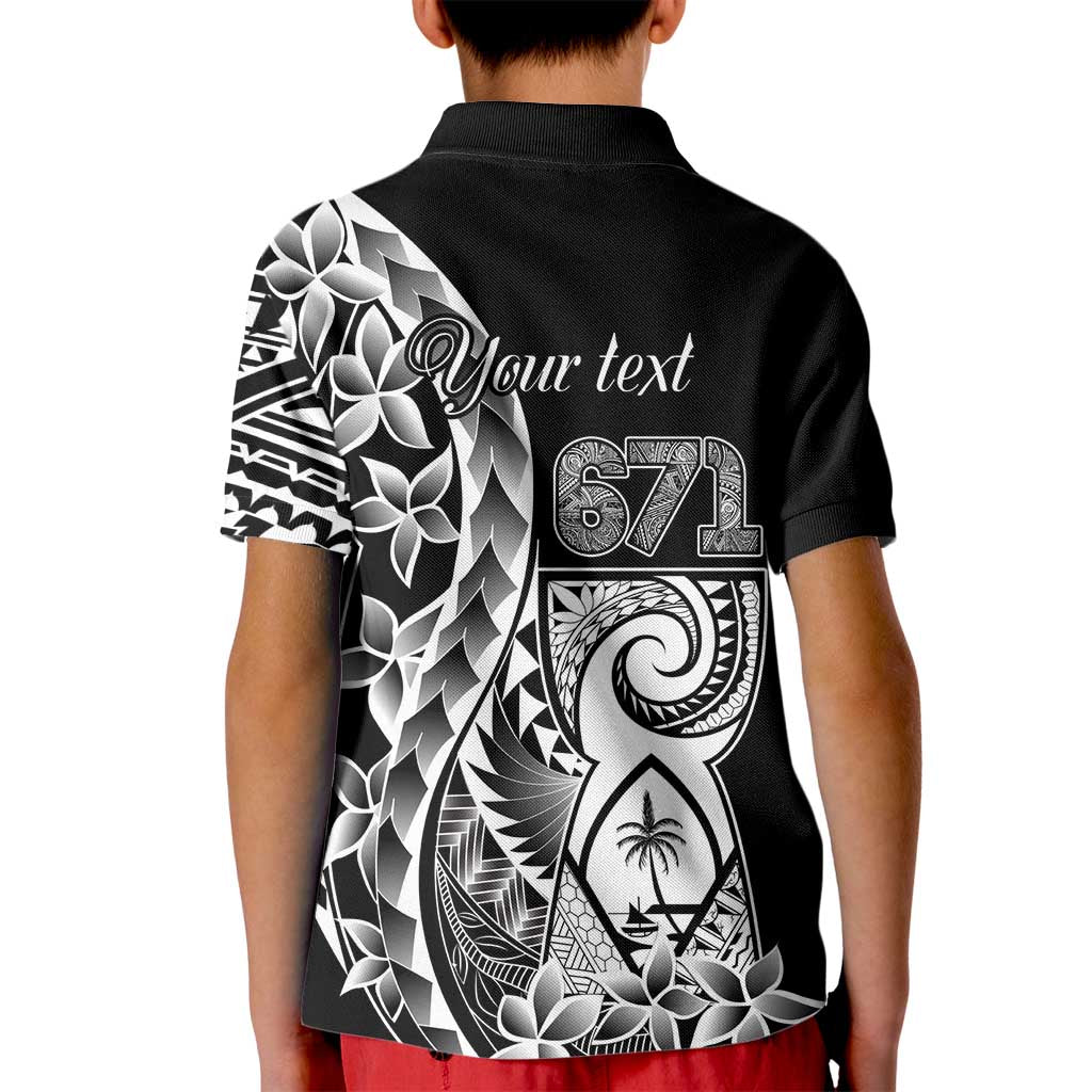 671 Guam Personalised Kid Polo Shirt Latte Stone Tribal