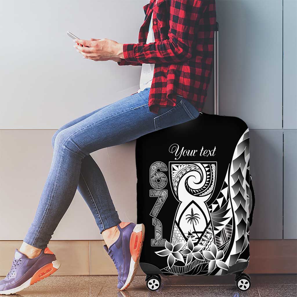 671 Guam Personalised Luggage Cover Latte Stone Tribal