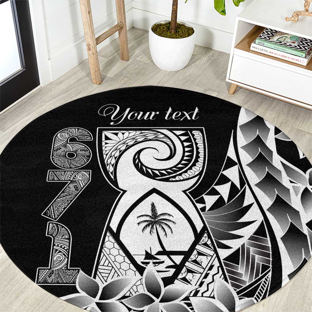 671 Guam Personalised Round Carpet Latte Stone Tribal