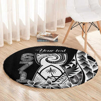 671 Guam Personalised Round Carpet Latte Stone Tribal
