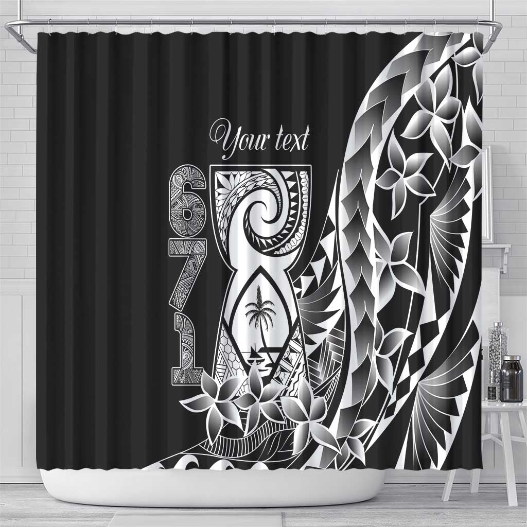 671 Guam Personalised Shower Curtain Latte Stone Tribal