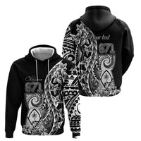671 Guam Personalised Zip Hoodie Latte Stone Tribal