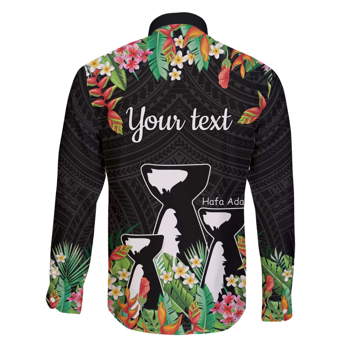 671 Guam Personalised Family Matching Off The Shoulder Long Sleeve Dress and Hawaiian Shirt Latte Stone and Tropical Flowers