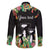 671 Guam Personalised Family Matching Off Shoulder Maxi Dress and Hawaiian Shirt Latte Stone and Tropical Flowers