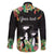 671 Guam Personalised Family Matching Off Shoulder Short Dress and Hawaiian Shirt Latte Stone and Tropical Flowers