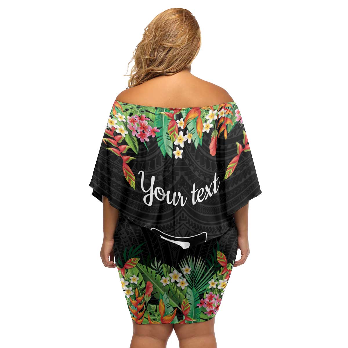 671 Guam Personalised Family Matching Off Shoulder Short Dress and Hawaiian Shirt Latte Stone and Tropical Flowers