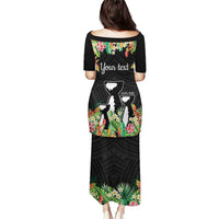 671 Guam Personalised Puletasi Latte Stone and Tropical Flowers