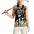 671 Guam Personalised Women Sleeveless Polo Shirt Latte Stone and Tropical Flowers