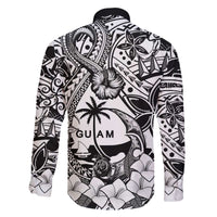 Guam Hafa Adai Guasali Flowers Family Matching Off The Shoulder Long Sleeve Dress and Hawaiian Shirt