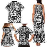 Guam Hafa Adai Guasali Flowers Family Matching Tank Maxi Dress and Hawaiian Shirt