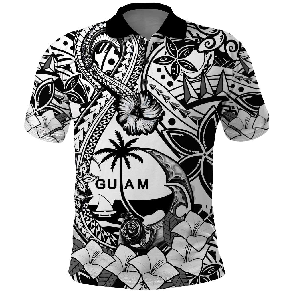 Guam Hafa Adai Guasali Flowers Polo Shirt