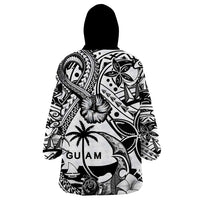 Guam Hafa Adai Guasali Flowers Wearable Blanket Hoodie