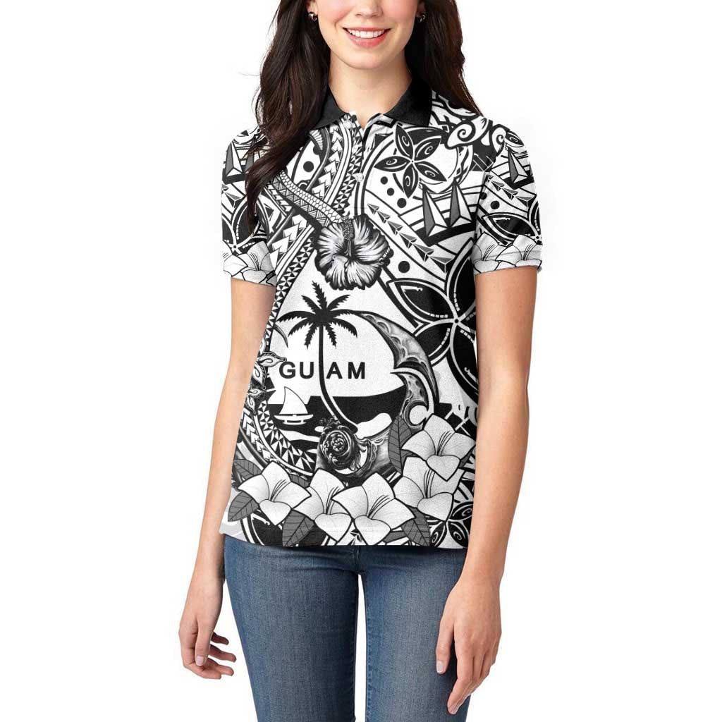 Guam Hafa Adai Guasali Flowers Women Polo Shirt