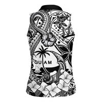 Guam Hafa Adai Guasali Flowers Women Sleeveless Polo Shirt