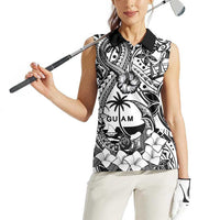 Guam Hafa Adai Guasali Flowers Women Sleeveless Polo Shirt