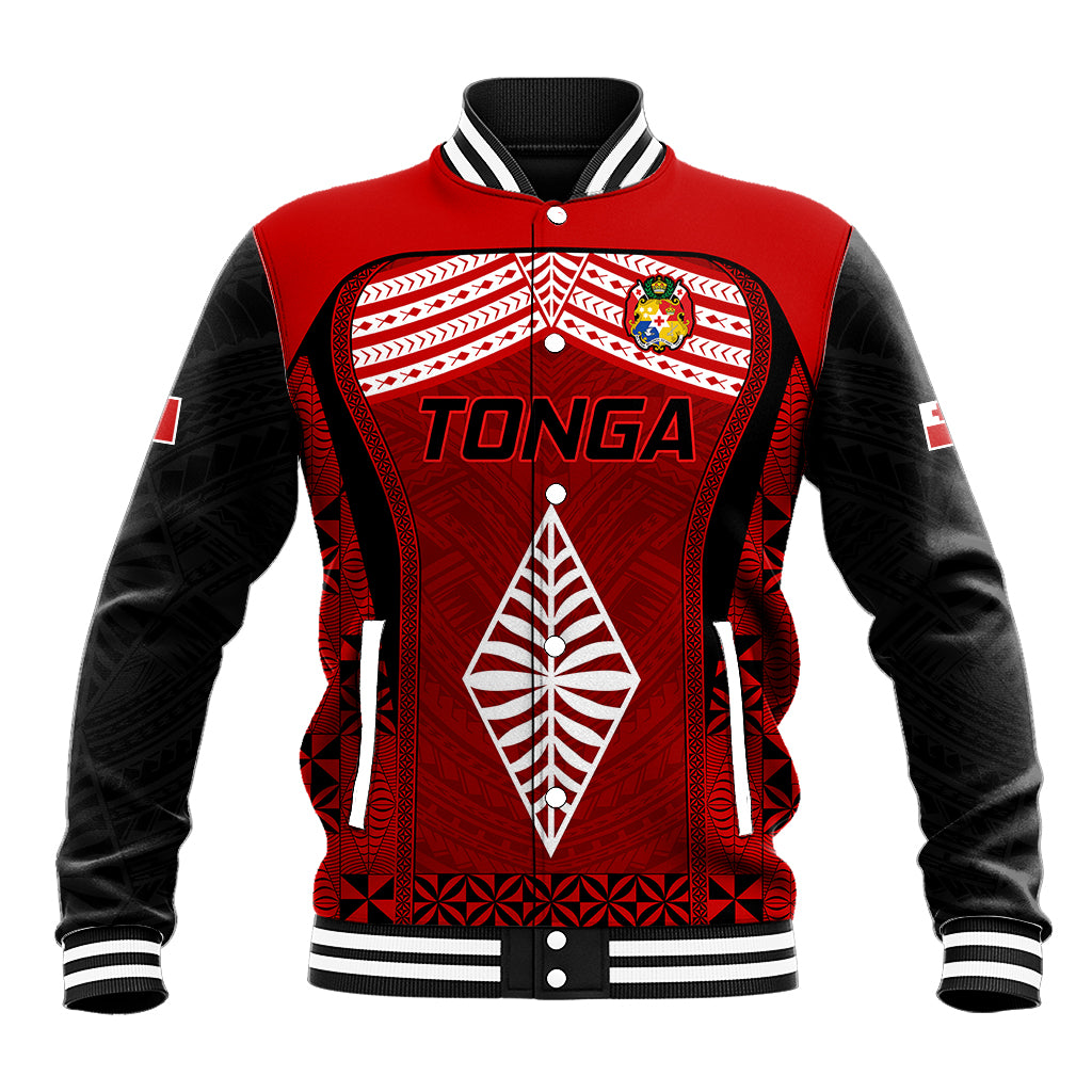 Tonga Rugby Baseball Jacket Go Champions World Cup 2023 Ngatu Unique LT9 Unisex Red - Polynesian Pride