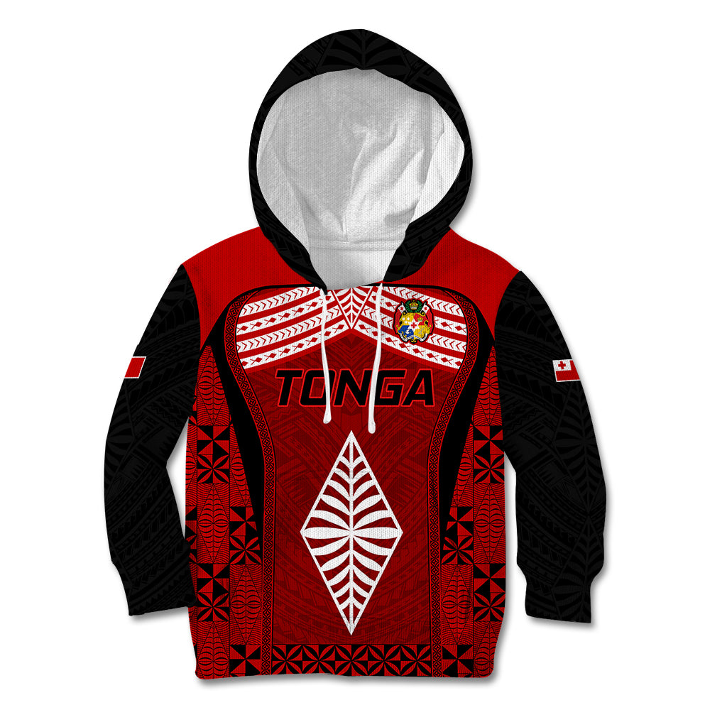 Tonga Rugby Kid Hoodie Go Champions World Cup 2023 Ngatu Unique LT9 Hoodie Red - Polynesian Pride