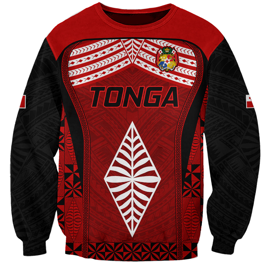 Tonga Rugby Sweatshirt Go Champions World Cup 2023 Ngatu Unique LT9 Unisex Red - Polynesian Pride