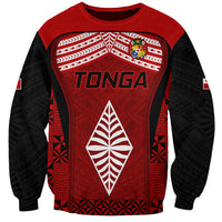 Tonga Rugby Sweatshirt Go Champions World Cup 2023 Ngatu Unique LT9 Unisex Red - Polynesian Pride