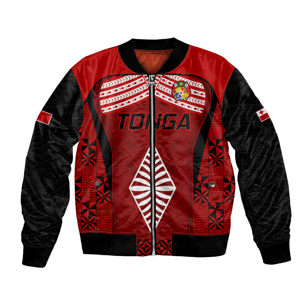 Custom Tonga Rugby Bomber Jacket Go Champions World Cup 2023 Ngatu Unique LT9 Unisex Red - Polynesian Pride
