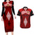 Custom Tonga Rugby Couples Matching Long Sleeve Bodycon Dress and Hawaiian Shirt Go Champions World Cup 2023 Ngatu Unique LT9 Red - Polynesian Pride