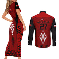 Custom Tonga Rugby Couples Matching Short Sleeve Bodycon Dress and Long Sleeve Button Shirts Go Champions World Cup 2023 Ngatu Unique LT9 - Polynesian Pride