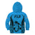 Fiji Rugby Kid Hoodie Go Champions World Cup 2023 Tapa Unique Blue Vibe LT9 - Polynesian Pride